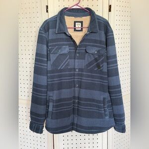 Voyager Men's Blue Striped Shirt Jacket